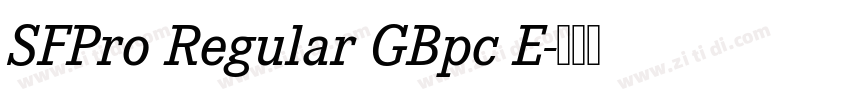 SFPro Regular GBpc E字体转换